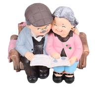 Toyvian Figurine Décorative en Résine, Figurines d'amoureux des Grands-Parents, Présent Grand Parents, Petite Statue Vieux Couple, Collection, pour Maison Couleur Aléatoire