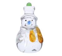 Toyvian Figurine en Verre 1,6x2,95 Pouces, Décoration de Noël | Chapeau Vert, Finition Transparente Lisse, Décor pour Bureau Cuisine, Objet Artisanal Festif