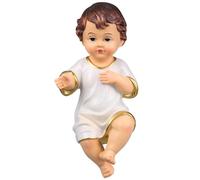 Toyvian Figurine Résine Garçon et Filles Jésus 6Cm Mini Bébé Jésus Statue Ornement Crèche Noël Décoration Religieuse pour Maison Bureau Présent Chrétienne