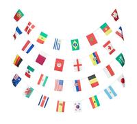 Toyvian Guirlande Décorative Impression Vive en Polyester de Drapeaux du Monde Résistante, pour Décoration D'événements Sportifs de Football