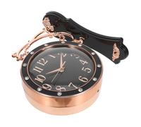 Toyvian Horloge Murale Double Face Silencieuse Grosse, Cadran Noir, Matériau, Mouvement Précis sans Bruit, pour Salon Bureau Extérieur, Décoration Intérieure Moderne
