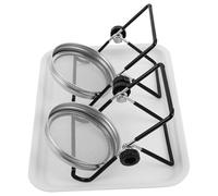 Toyvian Kit de Germination Acier Inoxydable, pour Bocaux à Large Ouverture | Grillage Fin, Montage Rapide, Rinçage Mains, Support Incliné, Usage Intérieur Scolaire