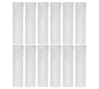 Toyvian Lot de 12 douilles E14, manchons de lampe en fer, blancs, hauteur | Manchon pour bougie de lustre en cristal, cache-luminaire en métal, tube pour bougie à culot candélabre pour lampes à