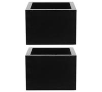 Toyvian Lot de 2 Boîtes à Saké Carrées en Bois Petit Format Finition Laquée Noire, Contenants Pratiques pour Tasses Japonaises, Coffret de Rangement Élégant pour Service à Saké et