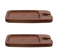 Toyvian Lot De 2 Plateaux En Bois D'Acacia Brun, Parfaits Pour La Cuisine, Le Comptoir Ou Comme Mini-Plateau Décoratif Pour Desserts, Fruits Ou Fêtes. Style Champêtre.