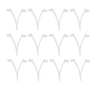 Toyvian Lot de 20 Clips en V pour Filet de Piscine Perche, Accessoire de Remplacement en Plastique Blanc, Pratique pour Épuisette et Tête D’Aspiration, Camping