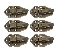 Toyvian Lot de 6 Loquets Bascule en Acier Laminé à Froid 7,4x4,3x1,5cm pour Boîte en Bois, Design Stable Sécurité Renforcée, pour Boîte à Outils