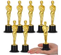 Toyvian Lot de 6 trophées de récompense dorés de 15,2 cm, mini trophées de récompense en forme d'étoile dorée pour fêtes, cadeaux de fête, prix de jeu, compétitions sportives et cours de danse