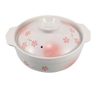 Toyvian Marmite à Soupe en Argile Japonaise avec Couvercle, Capacité 1000ml, Résistance Haute Température, Cuisine Familiale et Cuisson Polyvalente