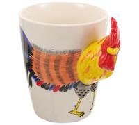 Toyvian Mini Tasse à Thé en Céramique avec Poignée Coq 3d, Capacité Moyenne, Style Festif pour Fête de Pâques et Bureau