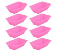 Toyvian Moules à Muffins en Silicone Rose 8 Pièces Résistants la Chaleur Odeur, Moules à Cupcakes Réutilisables pour Pâtisserie Maison et Café Couleur Aléatoire