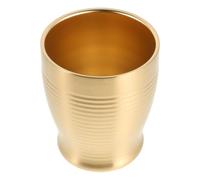 Toyvian Mug Isotherme en Acier Inoxydable 320ml Double Paroi Doré | Texture Striée Antidérapante, Bord Lisse, Usage Café ou Eau, pour Déplacements Quotidiens et Service