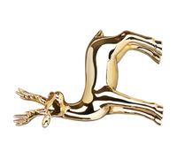 Toyvian Ornement de Cerf en Céramique Dorée Électroplaquée Décoration Intérieure Moderne Style Européen Statuette Décorative pour Salon et Meuble à Vin Accessoire Décoratif Minimaliste