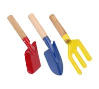 Toyvian Outils de Jardinage pour Enlever et Ameublir Manches en Bois Ensemble de 3 Truelles à Planter des Fleurs en Métal Lors Travail Jardin