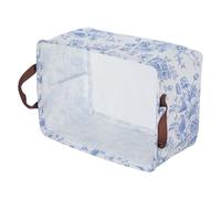 Toyvian Panier de rangement pliable en tissu pour serviettes et autres articles - 38,6 x 26,4 x 19 cm - motif artistique en bleu et blanc - résistant à l'usure - pour salon et rangement