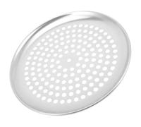Toyvian Plaque à Pizza avec Surface Lisse Perforée en Acier Inoxydable et Résistance la Déformation Argenté pour Pizza Maison et Cuisson Professionnelle