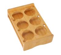 Toyvian Plateau à Verres à Shot en Bambou avec 6 Emplacements, Étagère Résistante et Polyvalente pour Organiser Vos Verres Lors de Fêtes et Ktv