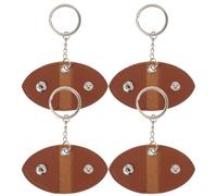 Toyvian Porte-clés Guitare en Cuir PU Marron, 4pcs Étuis à Médiator Rangement Organisé et Protection pour Médiators de Guitare et Ukulélé, Design Créatif pour Maison et Studio