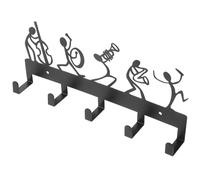 Toyvian Porte-clés Mural Note de Musique Fonte avec Crochets Robuste pour Organisation Entrée Supports pour Clés Manteaux Chapeaux Parapluies