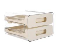 Toyvian Porte-œufs Réutilisables en Plastique 32 Cases Organisateur de Frigo à Tiroirs Couvercle Optimisation de L'espace Cuisine et Réfrigérateur