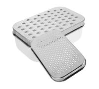 Toyvian Râpe à Fromage Cuisine Argentée Double Face en Acier Inoxydable avec Bol Détachable et Récipient, Multifonction pour Fromage et Gingembre