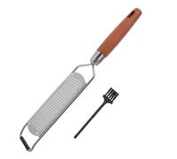 Toyvian Râpe à Fromage Multifonction en Acier Inoxydable avec Manche en Bois, Zesteur Portatif pour Fruits et Épices, Design à Grains Fins, Facile à Nettoyer pour Préparation Culinaire