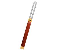 Toyvian Règle Pliante de Haute Précision en Acier Inoxydable et Bois Rapporteur D'angle Rotatif 360° pour Menuiserie et Construction
