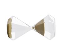 Toyvian Sablier Décoratif en Verre Or 5, Minuterie Visuelle Élégante pour Décoration de Maison et Bureau, Style Chic Classique et Créatif