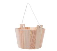Toyvian Seau de Bain en Bois Naturel Poignée Ergonomique et Corde, Seau d'eau de Sauna de Taille Moyenne pour Expérience de Contrastée Sauna Traditionnel