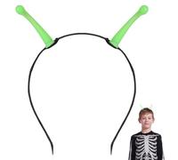 Toyvian Serre-tête phosphorescent, antenne verte fluo pour déguisement, événements effrayants, Halloween, décoration d'intérieur, fête de nuit, accessoires photo lumineux