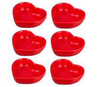 Toyvian Set de 6 Assiettes Coeur en Céramique Résistantes la Chaleur, Plats de Sauce Pratiques pour Soirées de Mariage et Apéritifs Délicieux