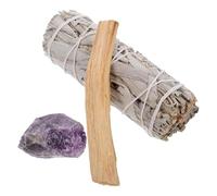 Toyvian Set de Bâtonnets de Parfum Naturels en Bois pour Purification Intérieure, Sauge Aromatique, Relaxation et Nettoyage Maison, pour Yoga et Décoration Intérieure