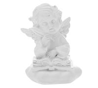 Toyvian Statue Ange Chérubin Résine Blanche Statuette Ange Décorative Artisanale Résine
