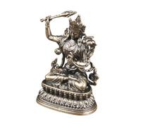 Toyvian Statue de Bouddha Rétro en Laiton, Figurine Artisanale de Bureau | Ornement de Table, Style Simple et Délicat, Usage Décoratif, Présent pour Bouddhistes