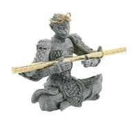 Toyvian Statuette du Roi Singe pour Aquarium, Décoration en Grès et Métal | Style Asiatique , pour Microlandscape et Bureau, Pièce de Collection Détaillée