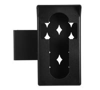 Toyvian Support de Sonnette Ring Noir Anti-vol en Abs Métal Fixation sans Perçage, Protection Météo pour Appartement et Maison Intelligente