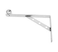 Toyvian Support de Tringle de Penderie en Acier Inoxydable, Montage Mural | Triangle Argenté, Usage Intérieur et Extérieur, pour Étendoir à Linge et Tige 25mm
