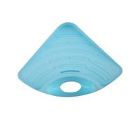 Toyvian Support D'étagère Triangulaire Bleu en Plastique à Ventouse | Porte-éponge pour Lavabo, Porte-savonnette, Drainage Rapide, Nettoyage Facile, pour Petits Objets, Forme Triangle
