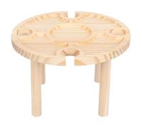 Toyvian Table à Vin Extérieure Design Simple et Généreux Espace de Rangement en Bois Multi-Fonctionnelle pour Pique-niques en Famille et Soirées Tranquilles au Jardin