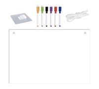 Toyvian Tableau Blanc en Acrylique Effaçable à Sec pour Bureau et Maison | Haute Transparence, Planning Quotidien Facile à Nettoyer, Style Moderne Simple, avec Marqueurs et Crochet