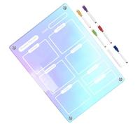 Toyvian Tableau de Planification pour Réfrigérateur Tableau Blanc Effaçable à Sec en Acrylique pour Rappels et Planning