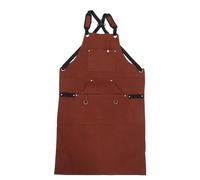 Toyvian Tablier de Soudeur et Bretelles Larges Rembourrées Résistant à Chaleur avec Poches Organisatrices pour Outils, Protection Genoux pour Soudage Vertical Hauteur