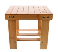 Toyvian Tabouret Carré en Bambou Multifonctionnel Maison Petit Tabouret Pliant Léger et Résistant comme Repose-Pieds ou Siège Supplémentaire pour Intérieur Salon