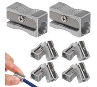 Toyvian Taille-crayon Lames 10 Pièces Trou Rectangulaire, en Métal Acier | Format de Poche Argenté, pour Crayons Graphite Couleur, Bureau et Maison