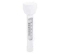Toyvian Thermomètre de Piscine Flottant en Plastique Blanc, Étanche Large Plage de Mesure, pour Spa et Baignoire Chauffante
