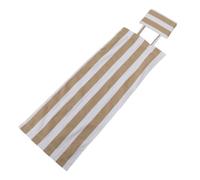 Toyvian Toile de Rechange avec Coussin pour Chaise Longue Pliante Marron | Canevas Rayé Marron et Blanc, Ajustement Réglable, Protection L’eau, Entretien Facile, Résistant à L’usure