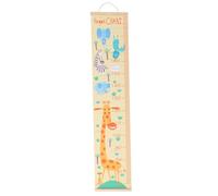 Toyvian Toise Murale Garçon et Filles en Bois Motif Girafe Cartoon, Toile Huile Facile à Ranger, Décoration Murale Nordique pour Mesurer la Croissance des Garçon et Filles