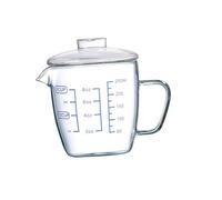 Toyvian Verre Doseur Résistant Chaleur avec Couvercle et Graduations Tasse à Lait et Café pour Usage Domestique Verre Mesureur Multifonction pour Eau Jus et Boissons