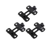 Toyvian Verrou à Bascule en Acier Inoxydable Noir 3pcs pour Portes Coulissantes, Fenêtres et Armoires, Améliore la Sécurité des Portes en Bois et Métal