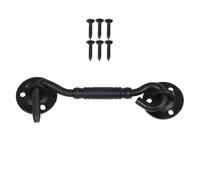 Toyvian Verrou Coulissant de Grange Facile à Entretenir en Acier Inoxydable Noir Crochet de Sécurité Incluant Vis de Montage pour Porte et Portail
